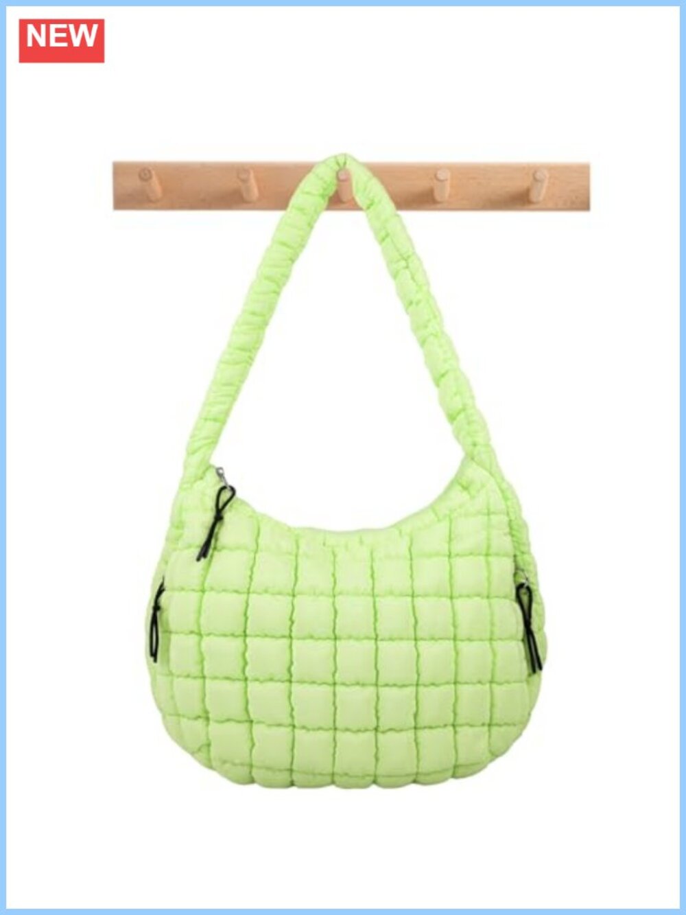 Quilted Puffer Tote Bag Nylon Crossbody Hobo Handbag Travel Carryall